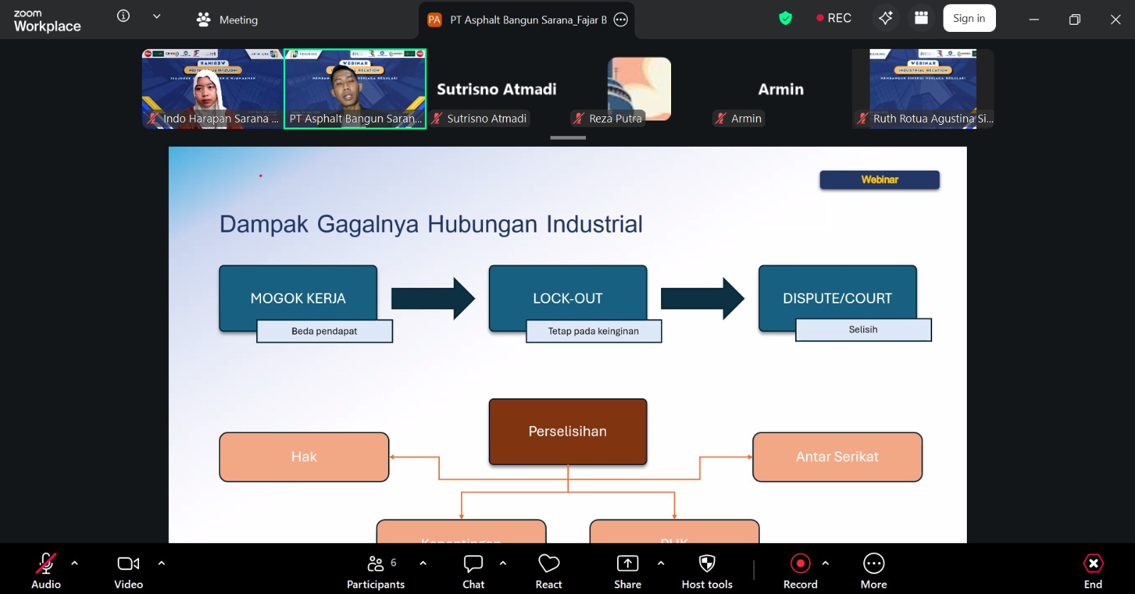 Webinar hubungan industrial IHS Training